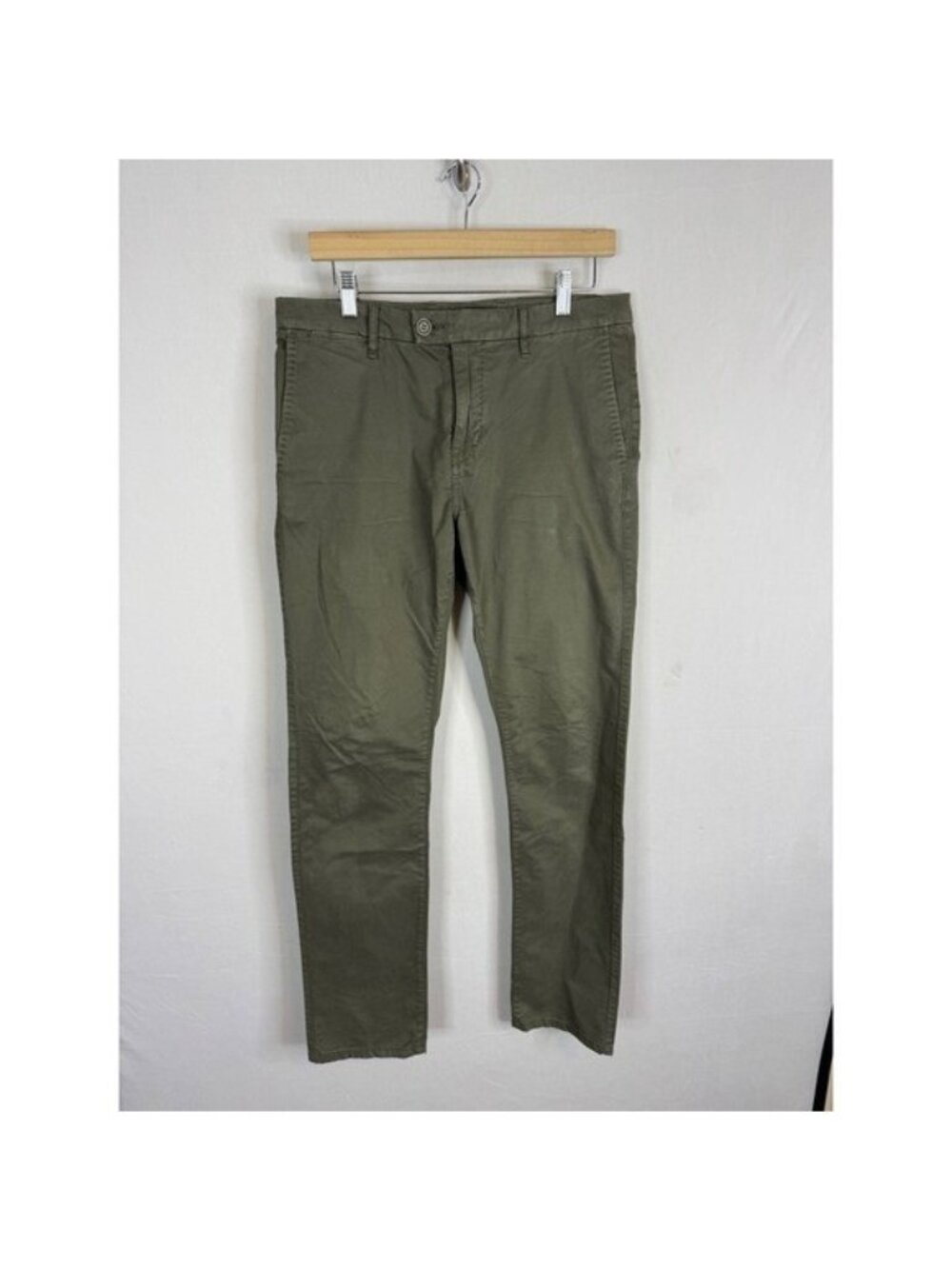 John Varvatos USA Mens Olive Green Chino Pants P469S2B Size 31X32